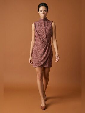 NWT Black Halo Women's Sabina Copper Zest Mini Club Cocktail Party Dress SZ 10